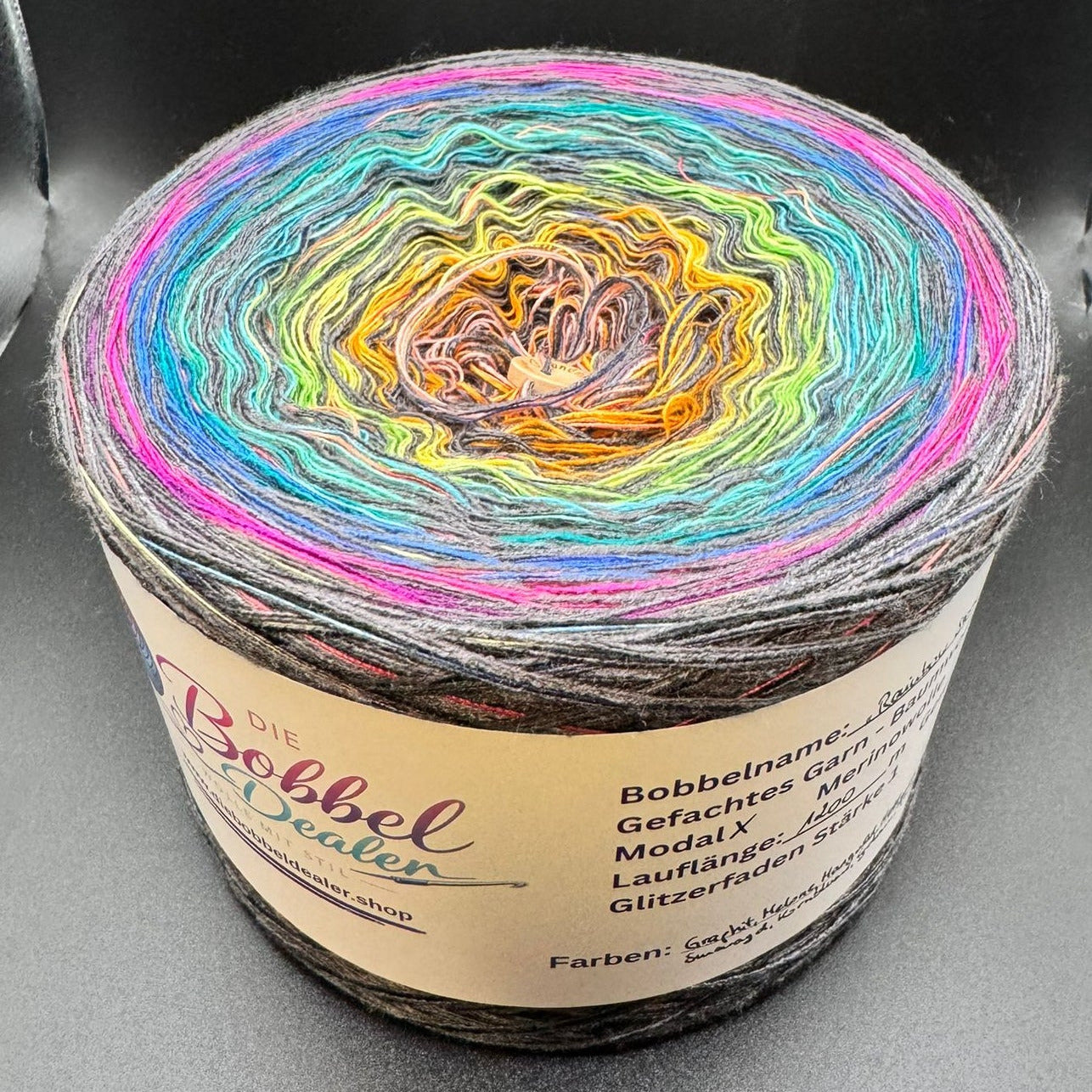 BOBBEL "RAINBOW STONE" mit Verlauf + Beilauffaden