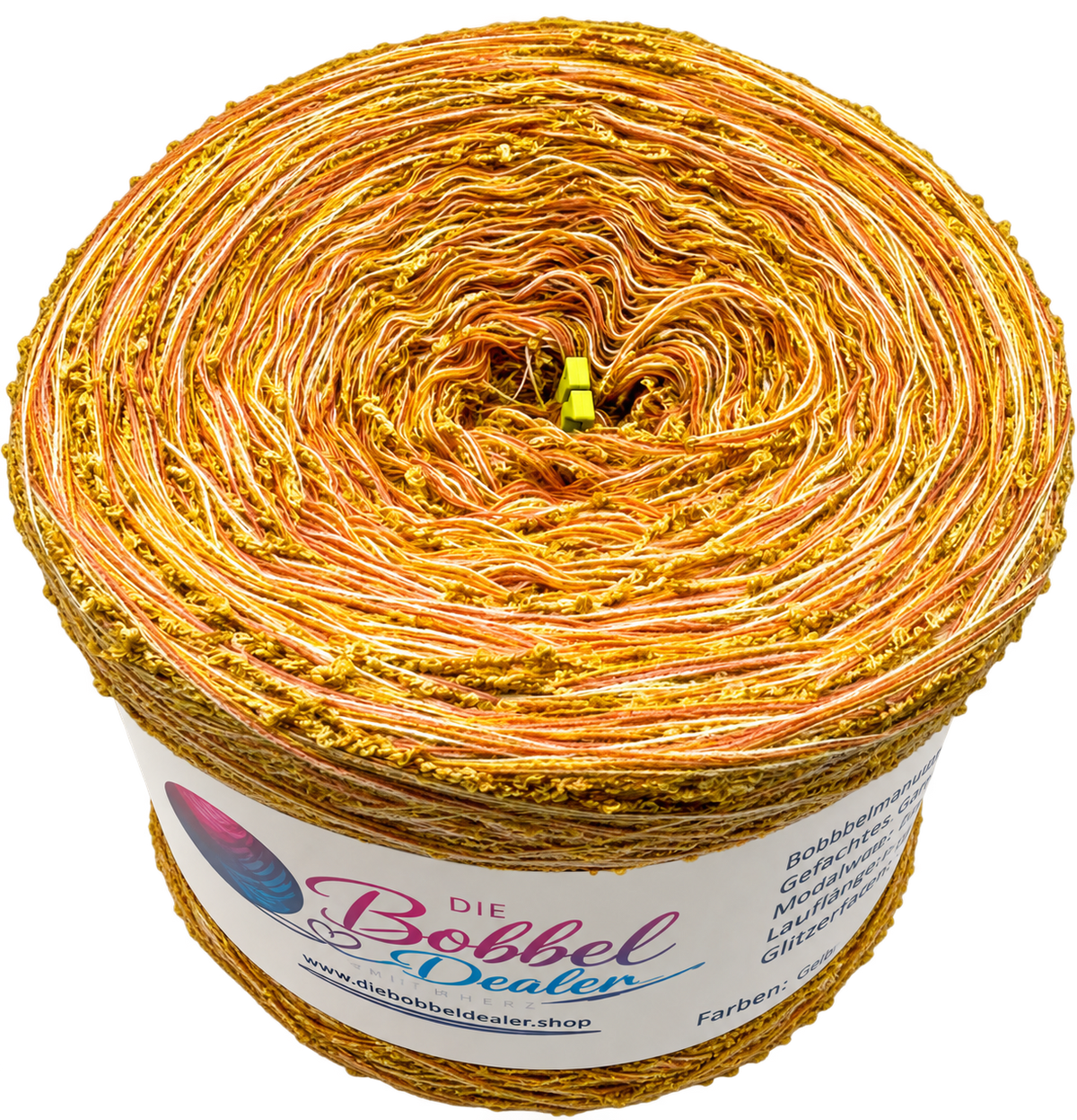 FLAUSCH-BOBBEL "GOLDEN SUNSHINE" mit Bouclefaden
