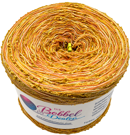 FLAUSCH-BOBBEL "GOLDEN SUNSHINE" mit Bouclefaden