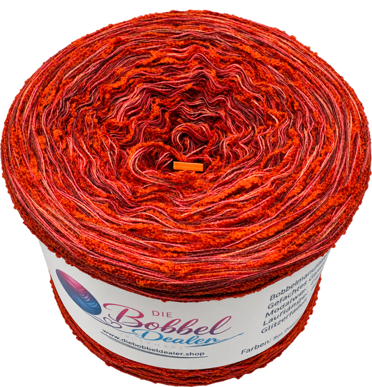 FLAUSCH-BOBBEL "EMBER GLOW" mit Bouclefaden