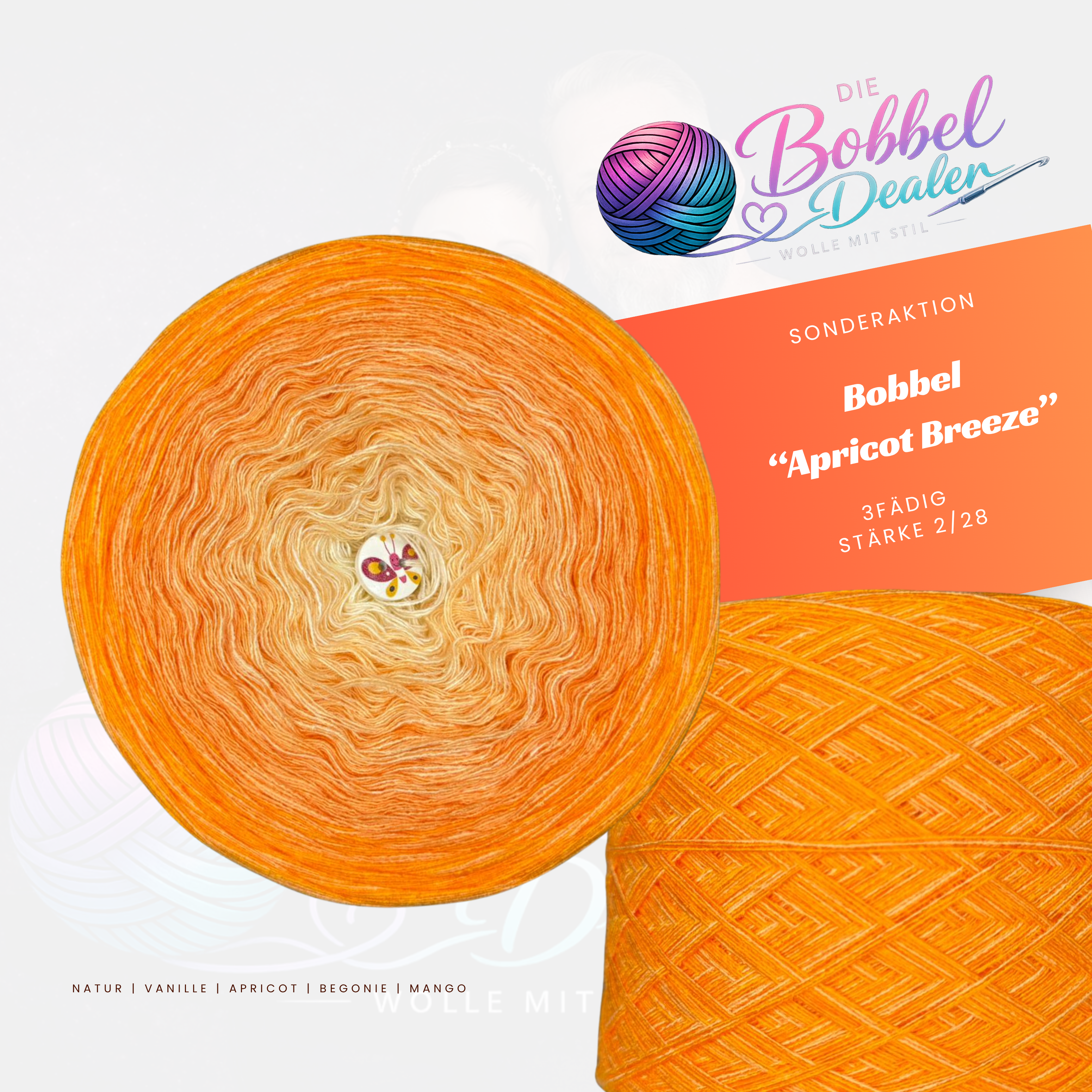 BOBBEL "APRICOT BREEZE" mit Verlauf