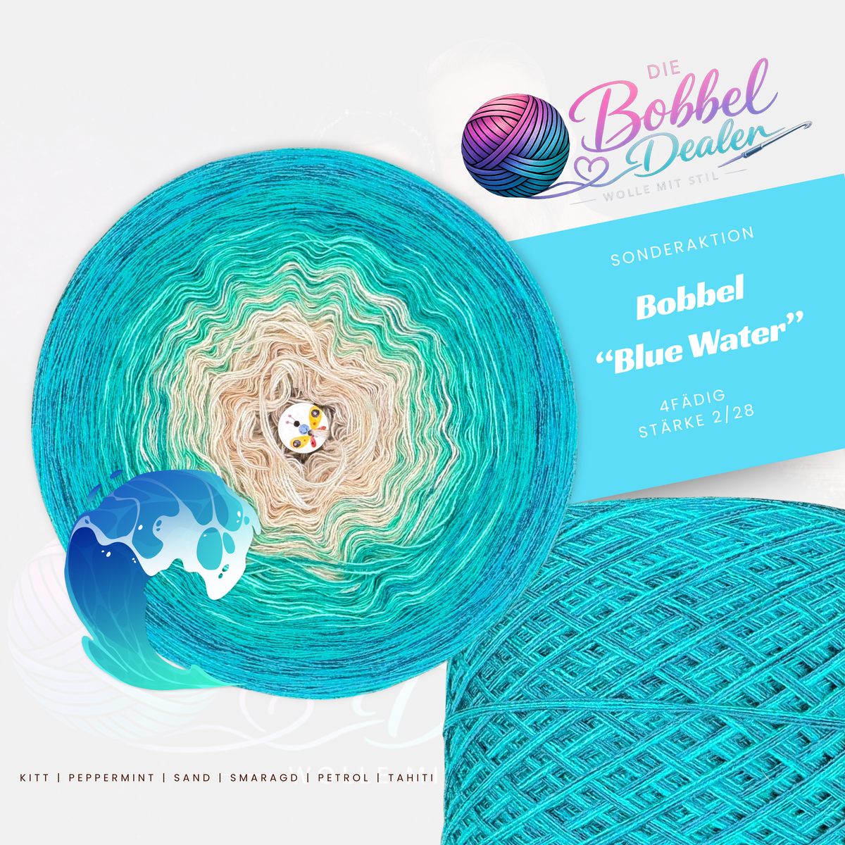 BOBBEL "BLUE WATER" mit Verlauf