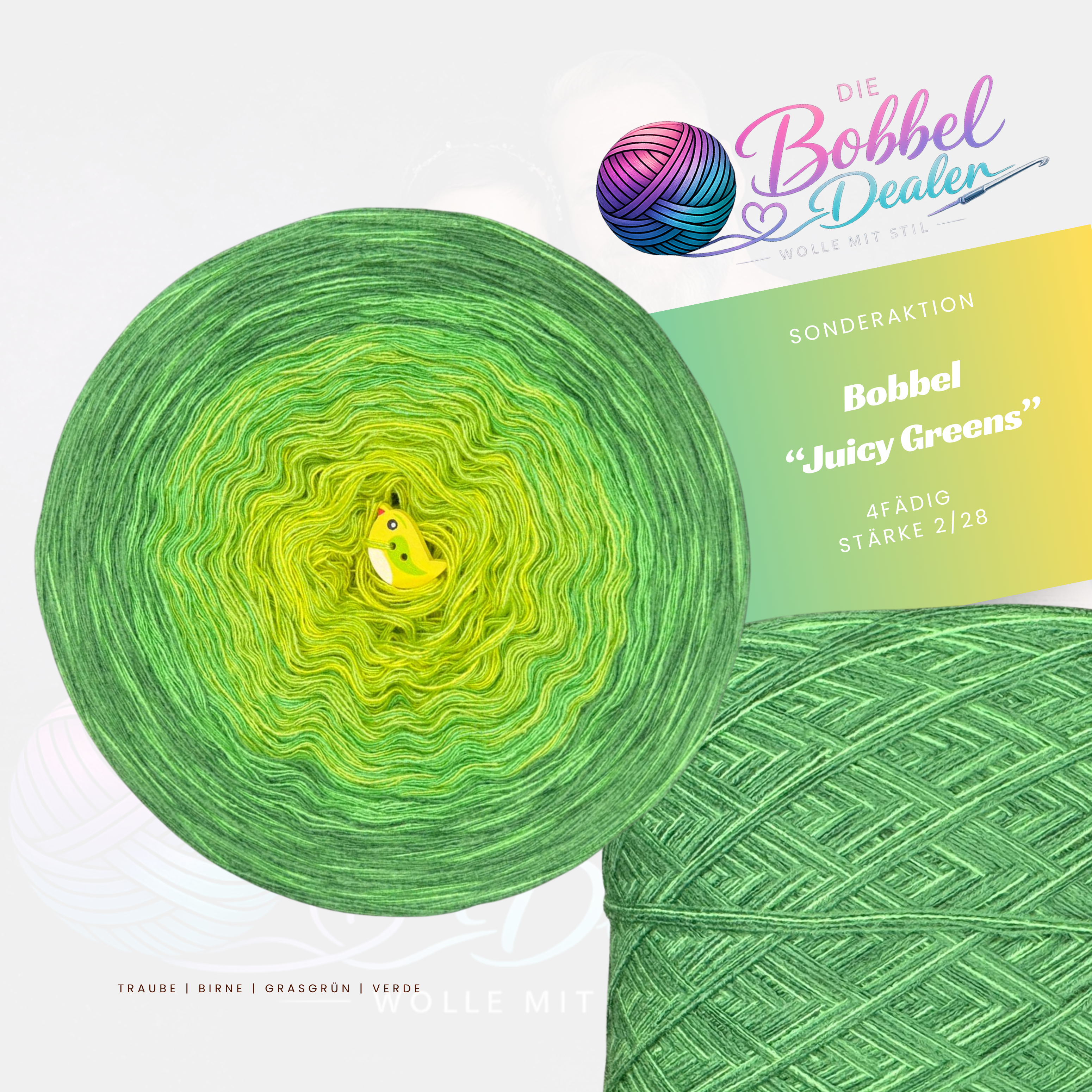 BOBBEL "JUICY GREENS" mit Verlauf