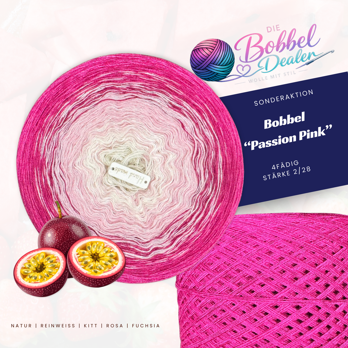 BOBBEL "PASSION PINK" mit Verlauf