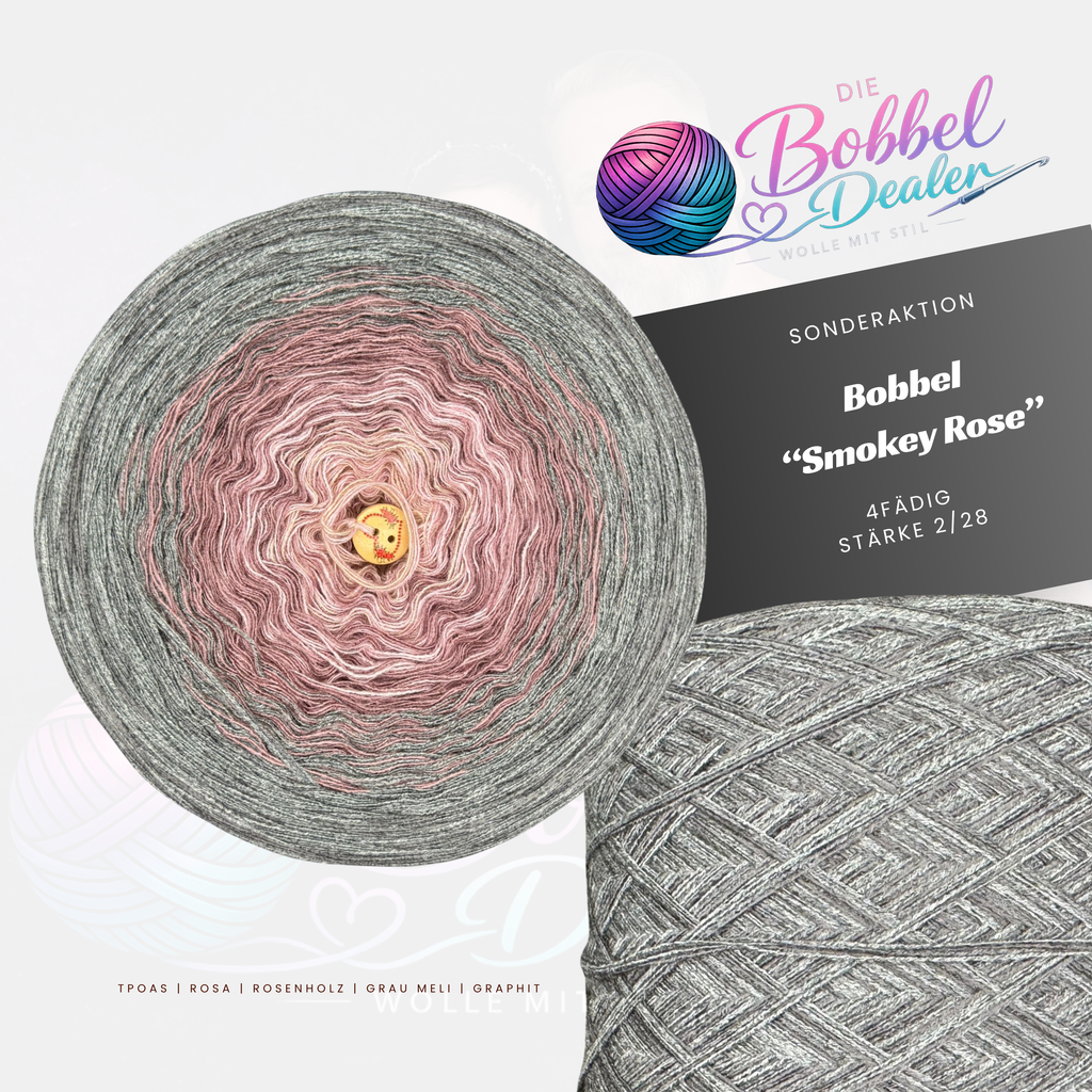 BOBBEL "SMOKEY ROSE" mit Verlauf