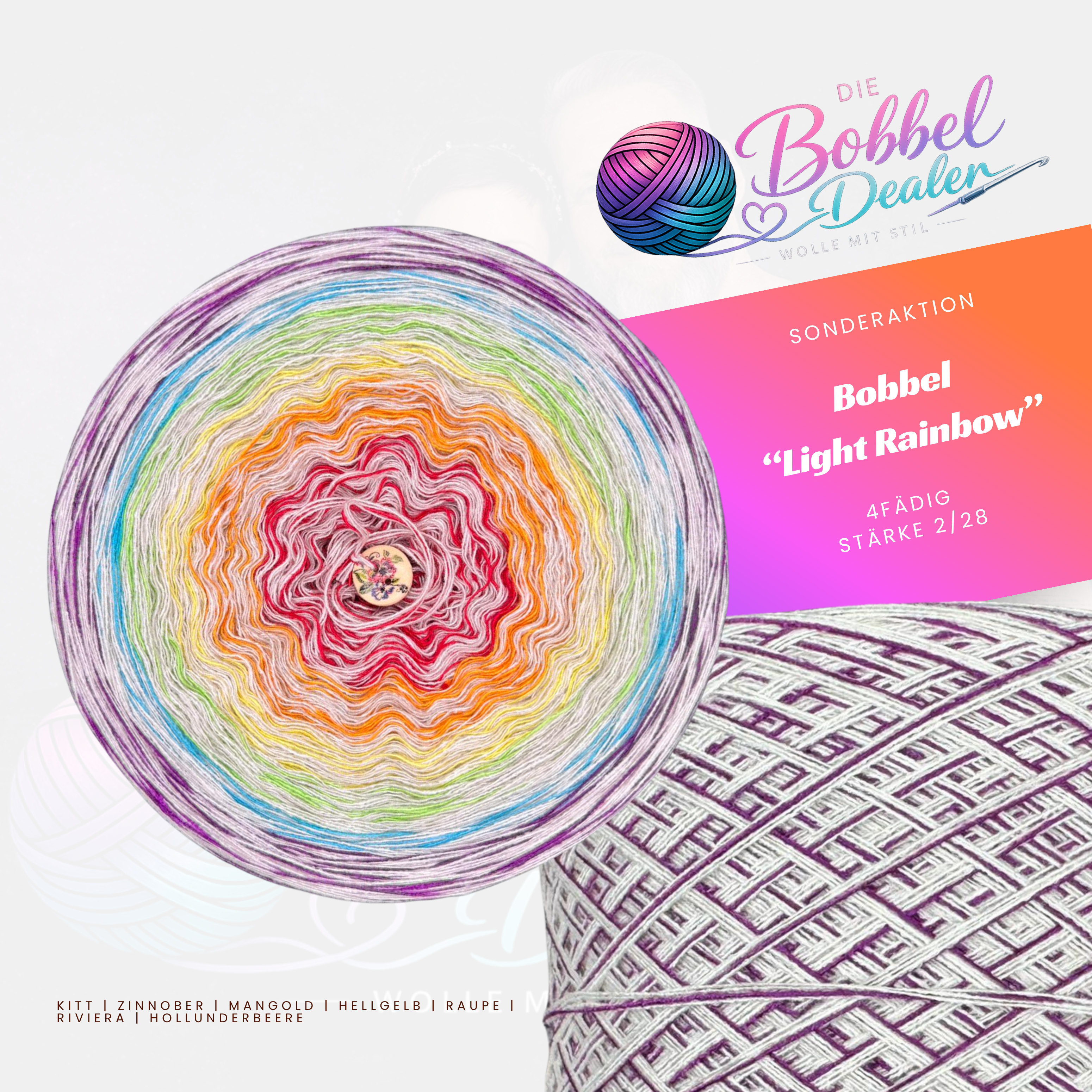 BOBBEL "LIGHT RAINBOW" mit Verlauf